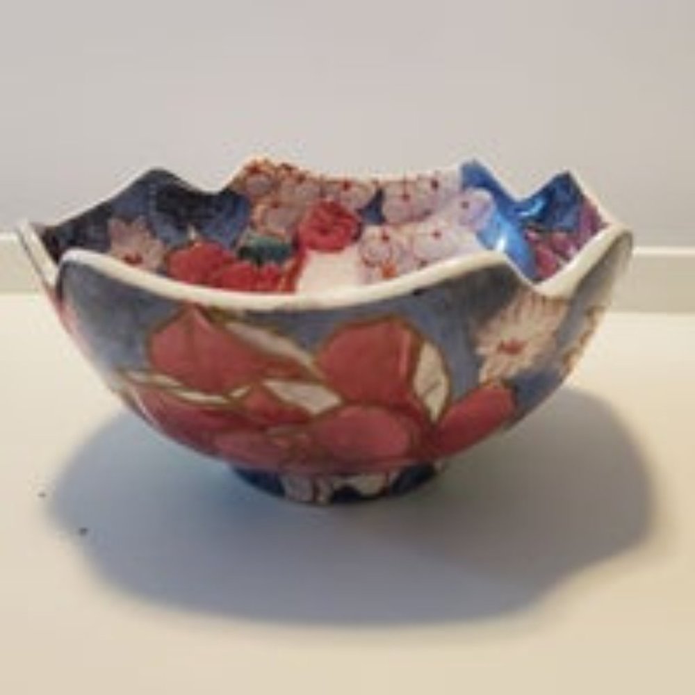 RARE Vintage Chinese Chinoiserie Bowl wi - Picture 3 of 3